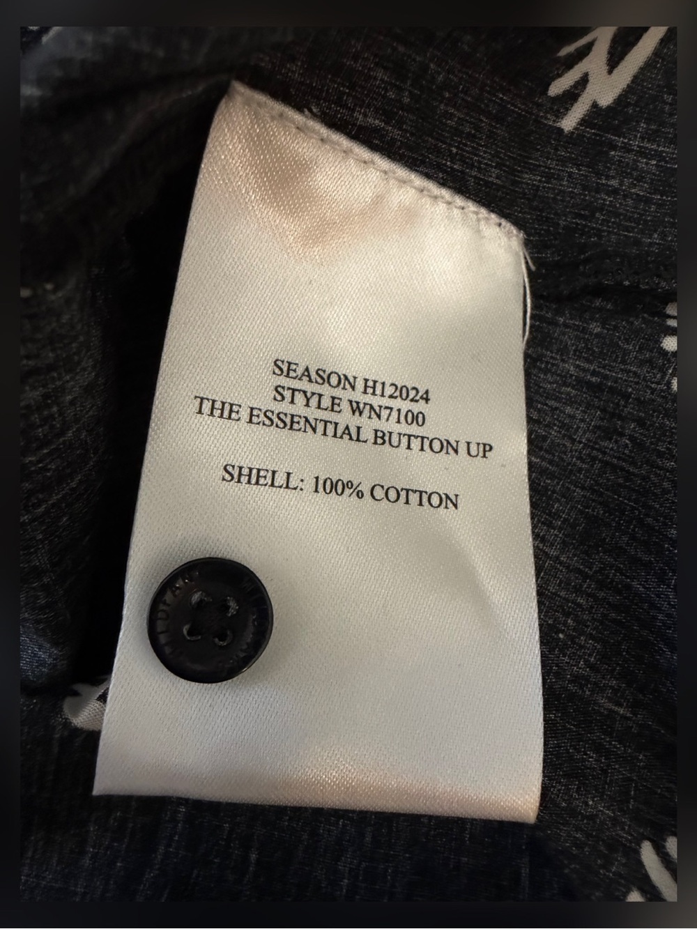 Wildfang THE ESSENTIAL BUTTON UP Short-Sleeve Black Eye-Print Size 3X - Picture 8 of 11
